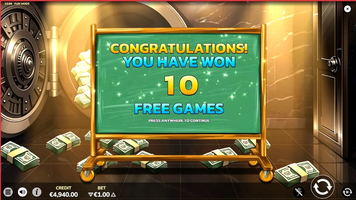 Mr. Porky Bankster 10,000 Ways slot machine display