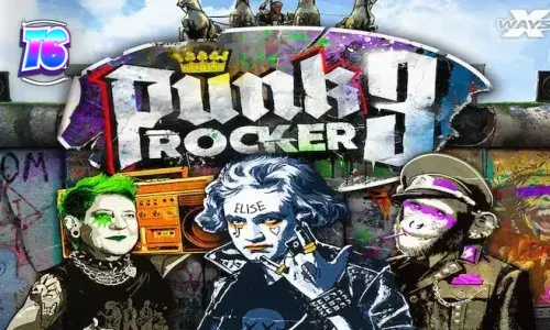 Tampilan visual slot Punk Rocker 3 dengan tema Berlin yang penuh grafiti